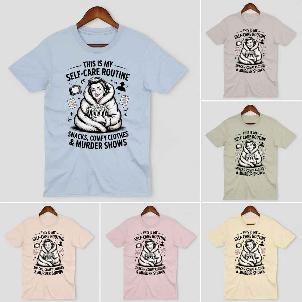 Murder Show Self-Care T-Shirt_color_grid