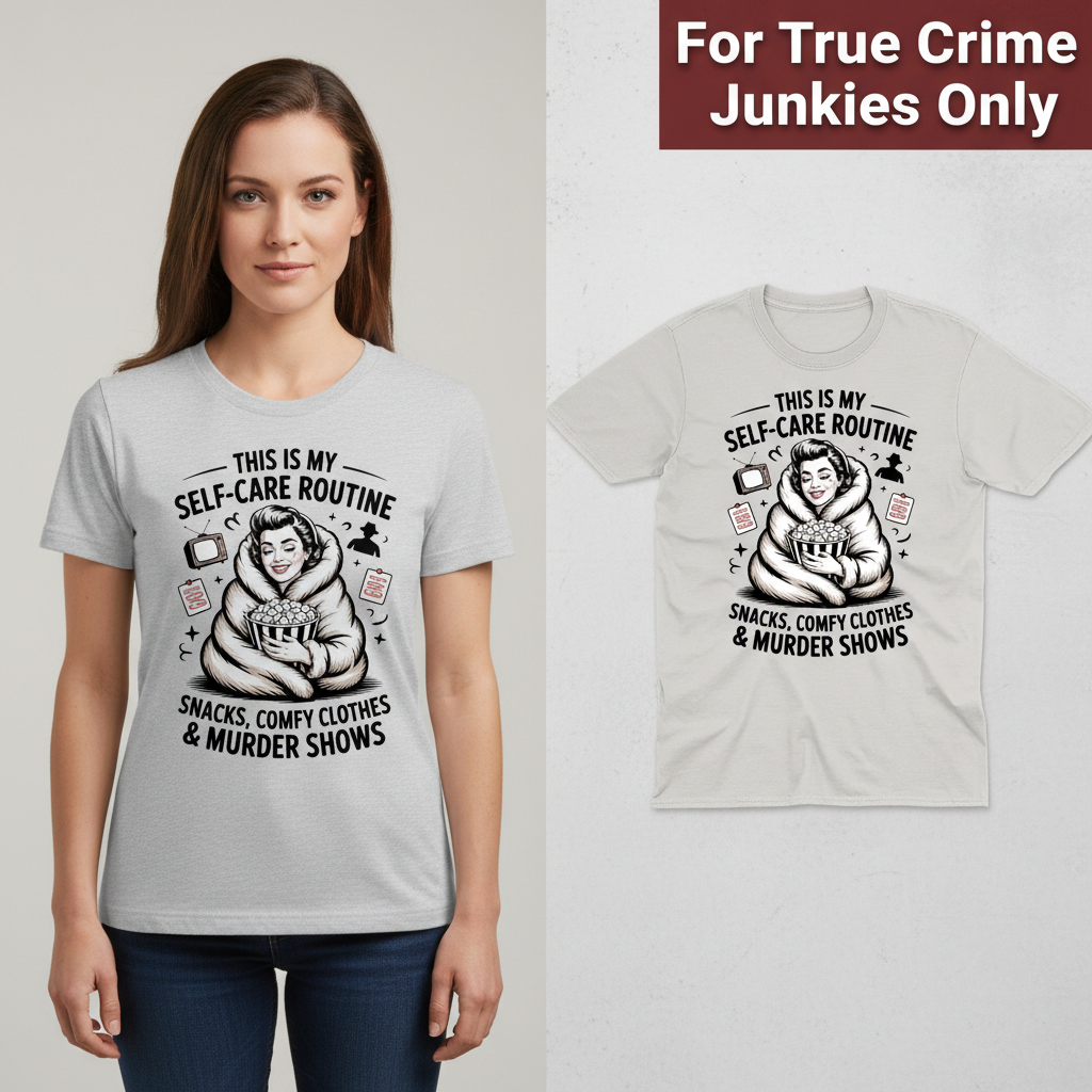Murder Show Self-Care T-Shirt_model_flat