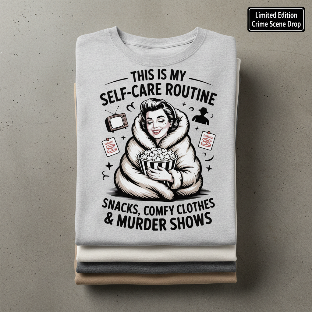 Murder Show Self-Care T-Shirt_stacked_flatlay