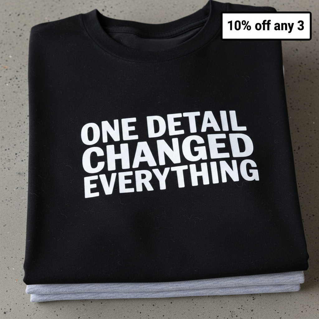 One Detail Changed Everything T-Shirt_stacked_flatlay