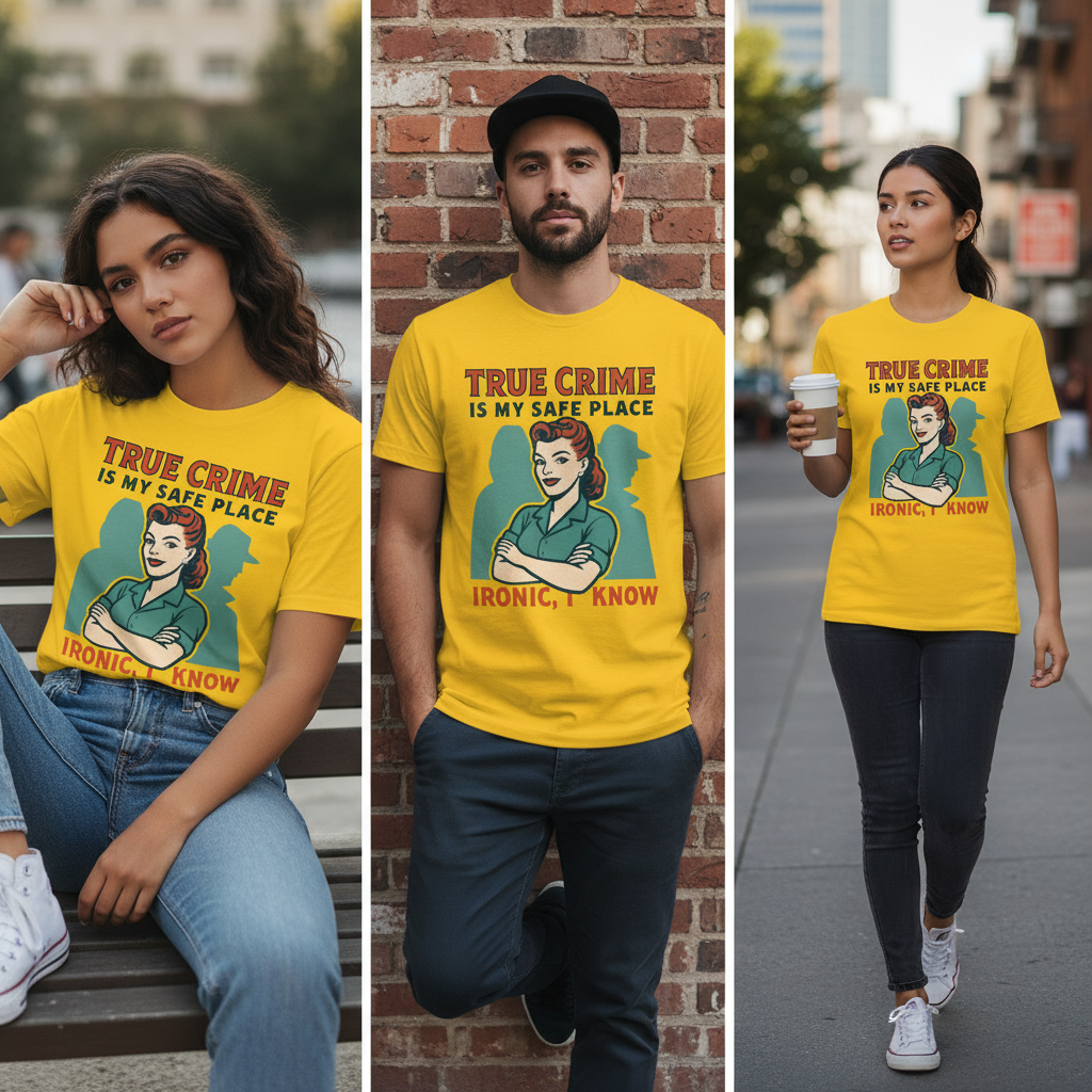 True Crime Safe Place T-Shirt_3_model