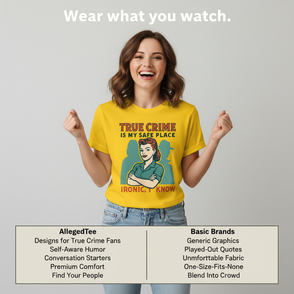 True Crime Safe Place T-Shirt_product_table