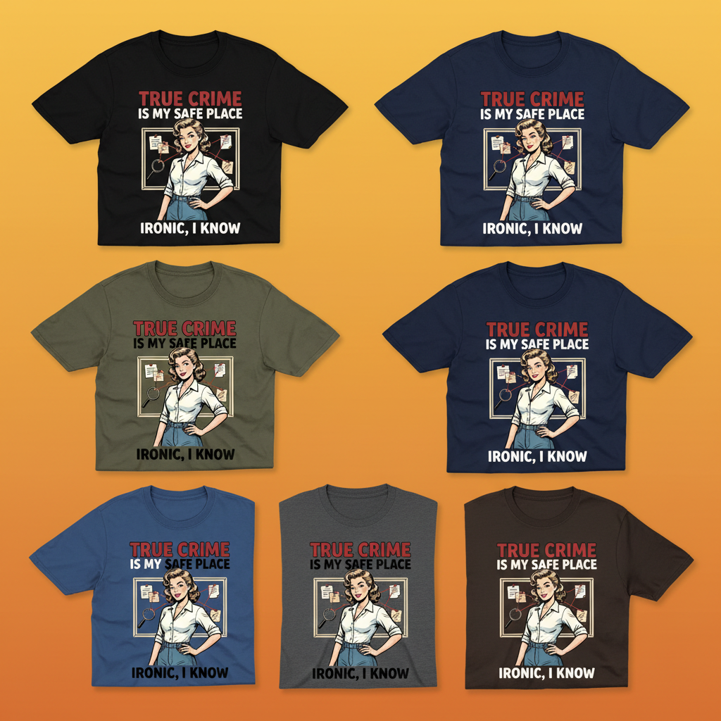 True Crime Safe Place T-Shirt_6color_grid