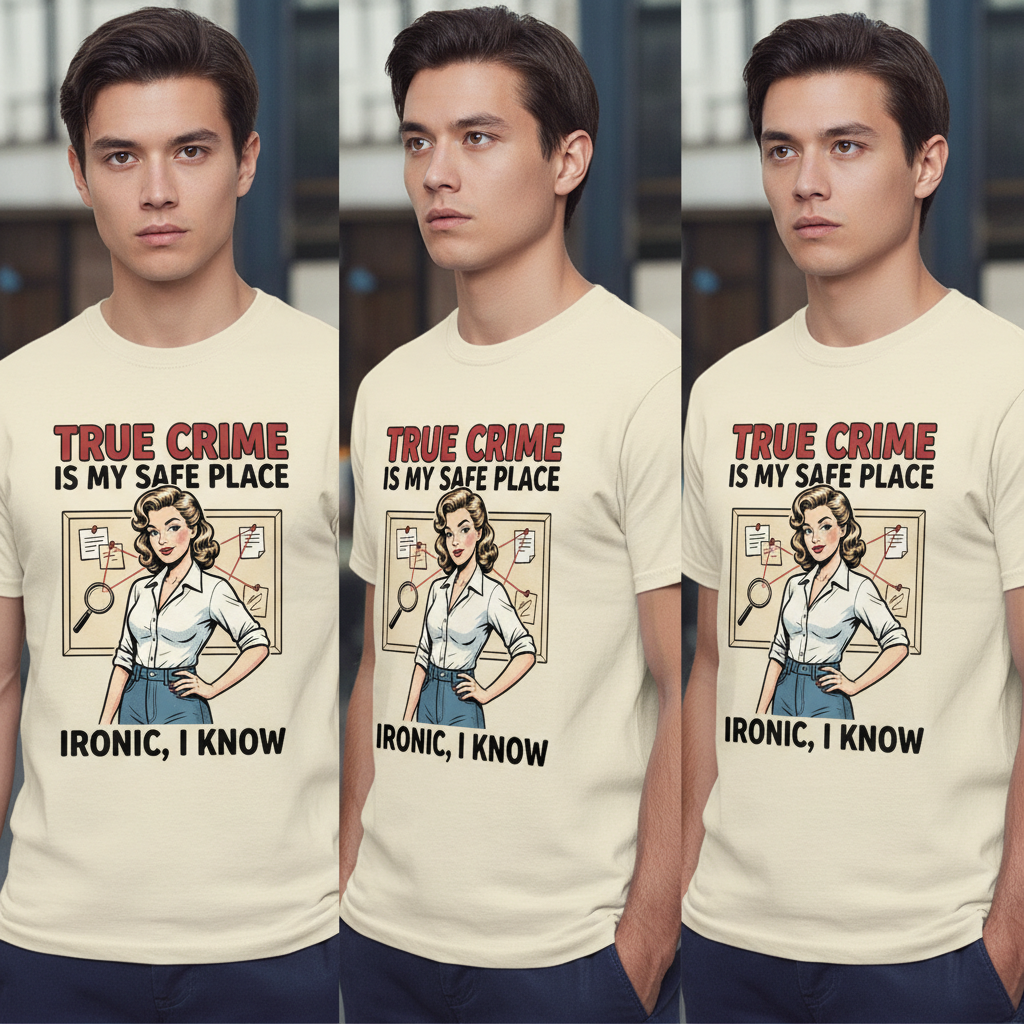 True Crime Safe Place T-Shirt_3_model