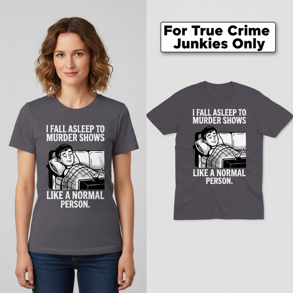 Murder Shows and Chill T-Shirt_model_flat