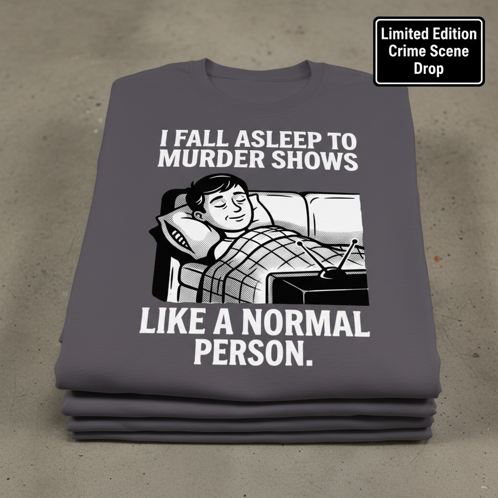 Murder Shows and Chill T-Shirt_stacked_flatlay