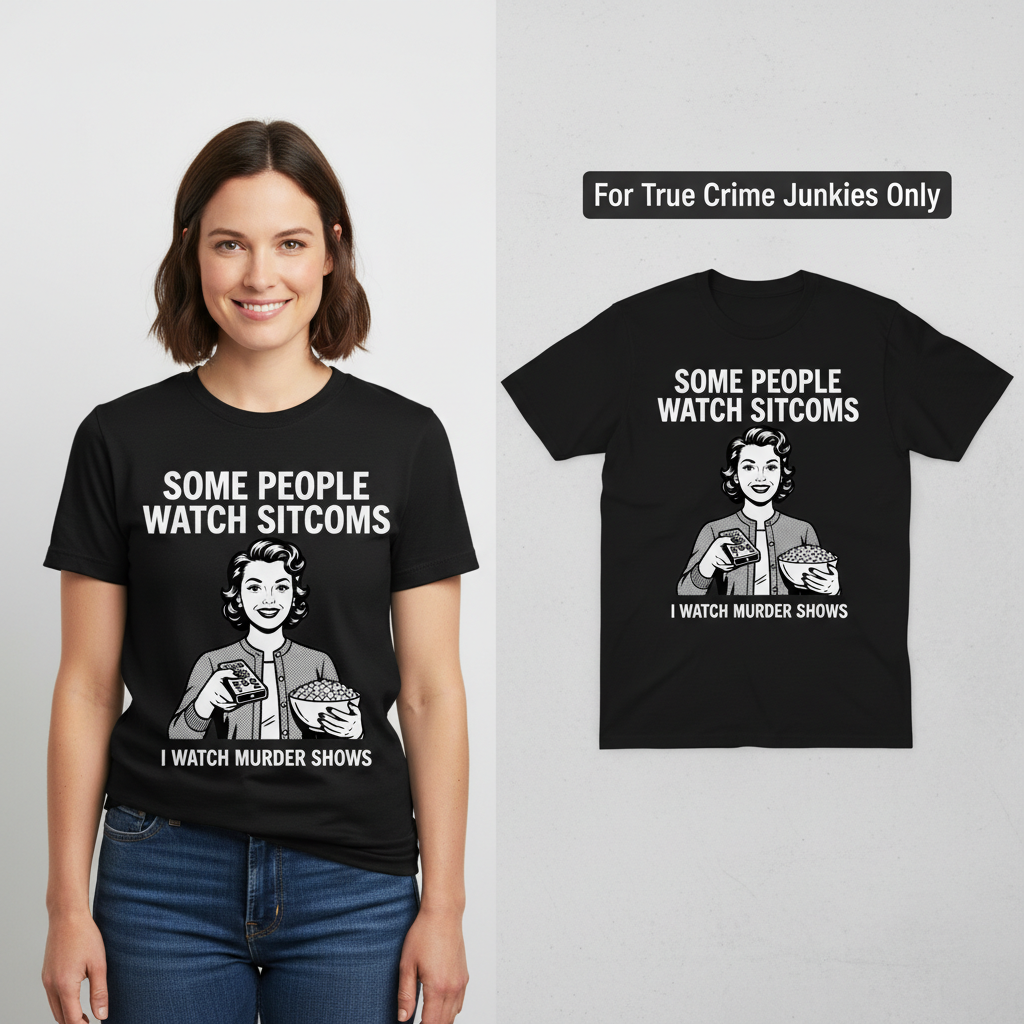 Murder Shows Over Sitcoms T-Shirt_model_flat