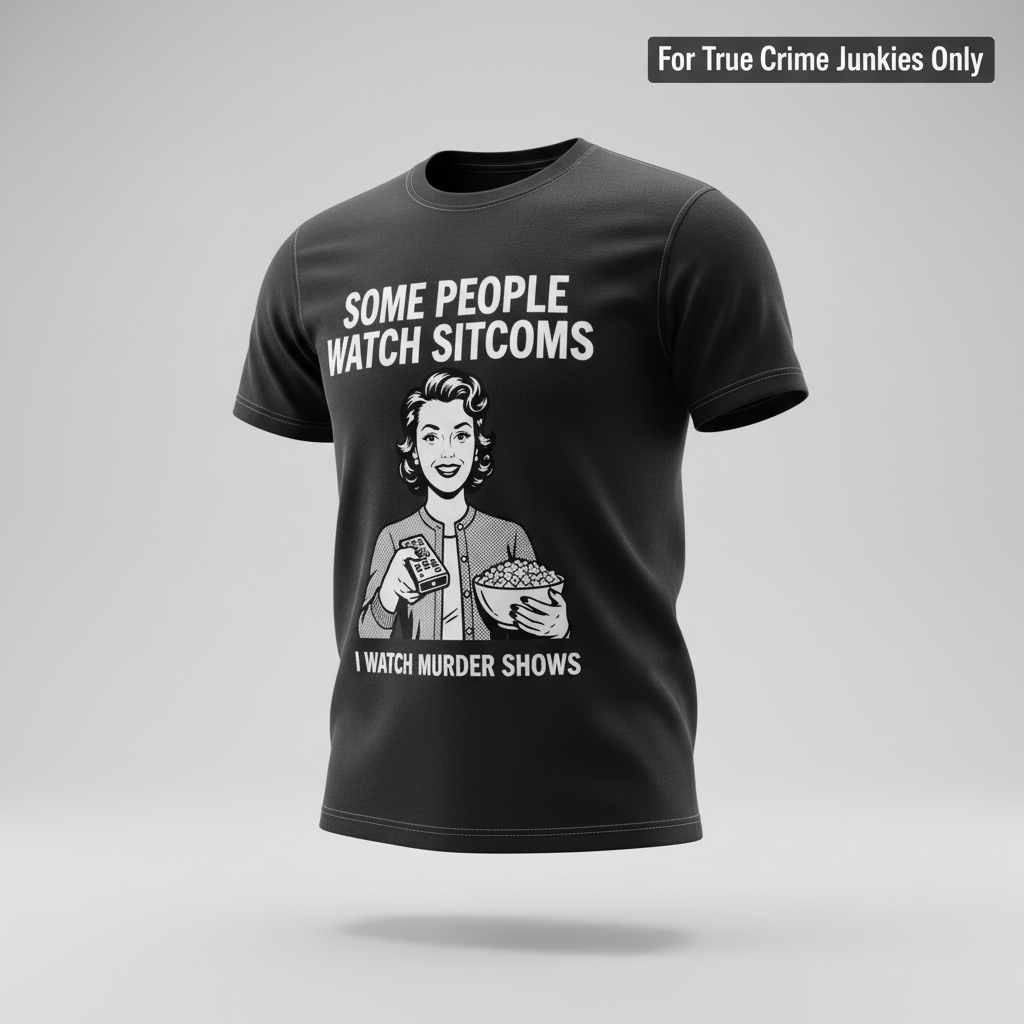 Murder Shows Over Sitcoms T-Shirt_3d_float