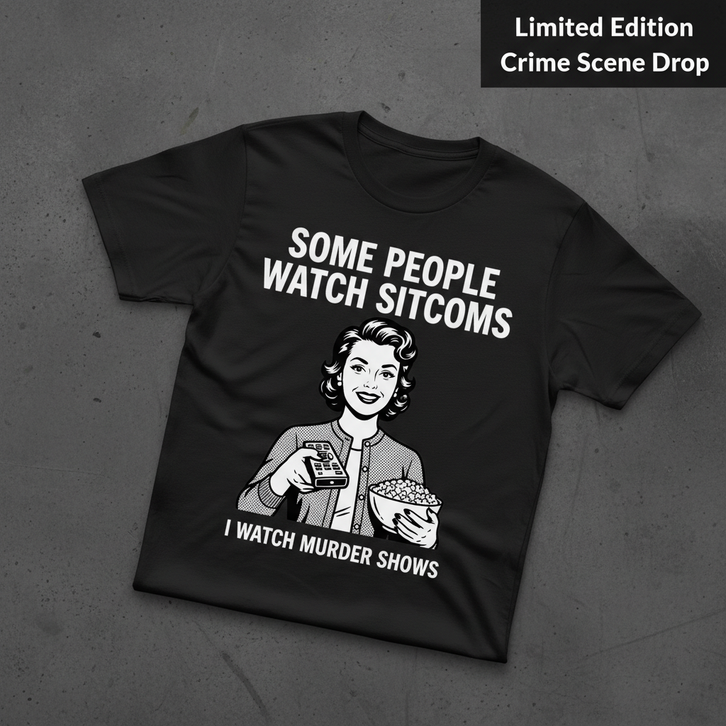 Murder Shows Over Sitcoms T-Shirt_fold_tilt