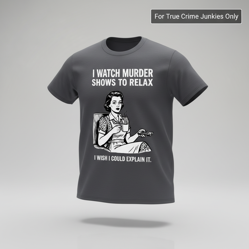 Murder Shows & Chill T-Shirt_3d_float