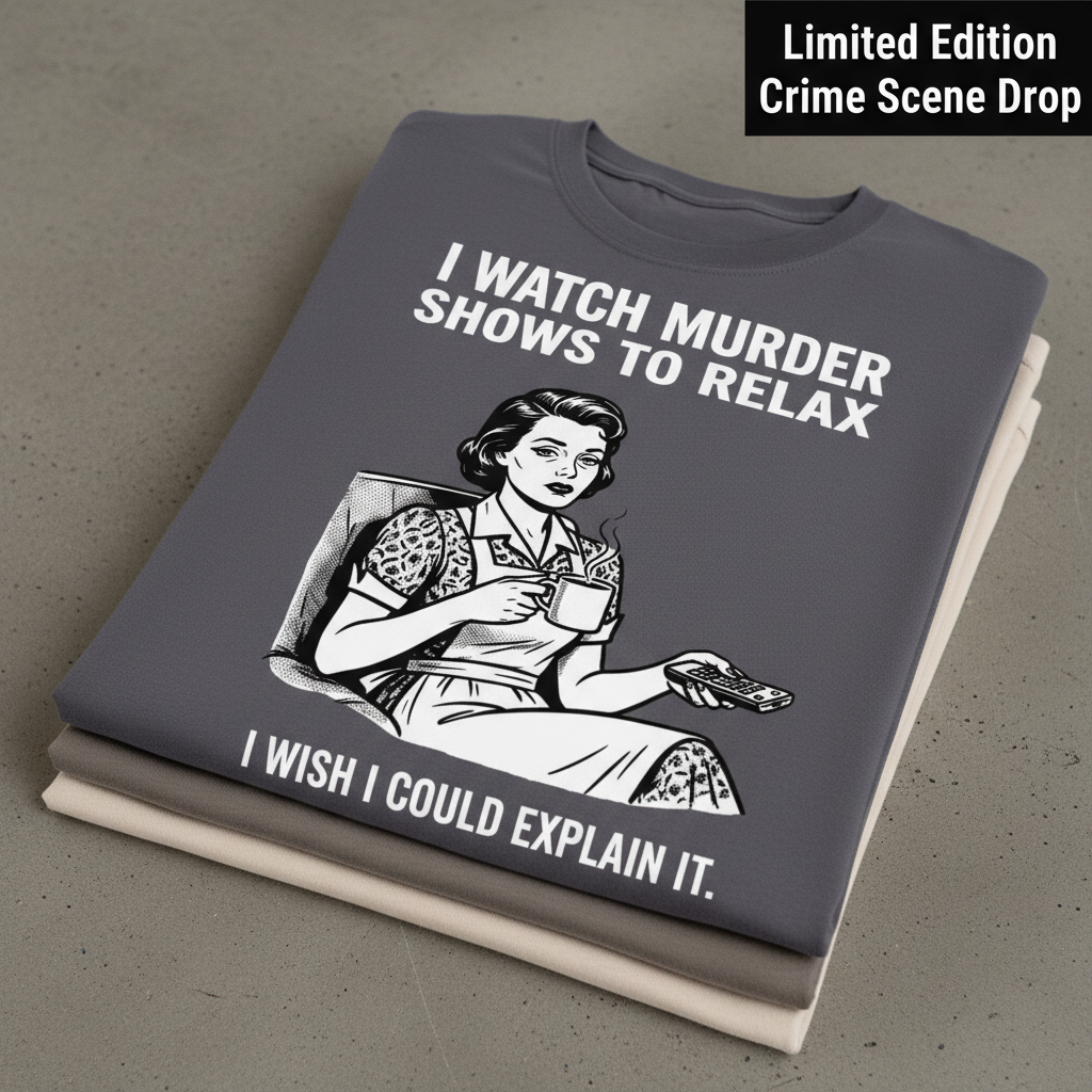 Murder Shows & Chill T-Shirt_stacked_flatlay