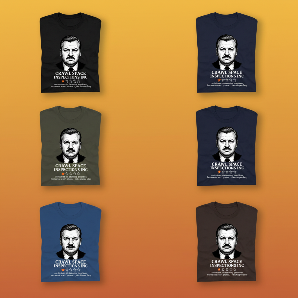 Crawl Space Inspections Review T-Shirt_6color_grid