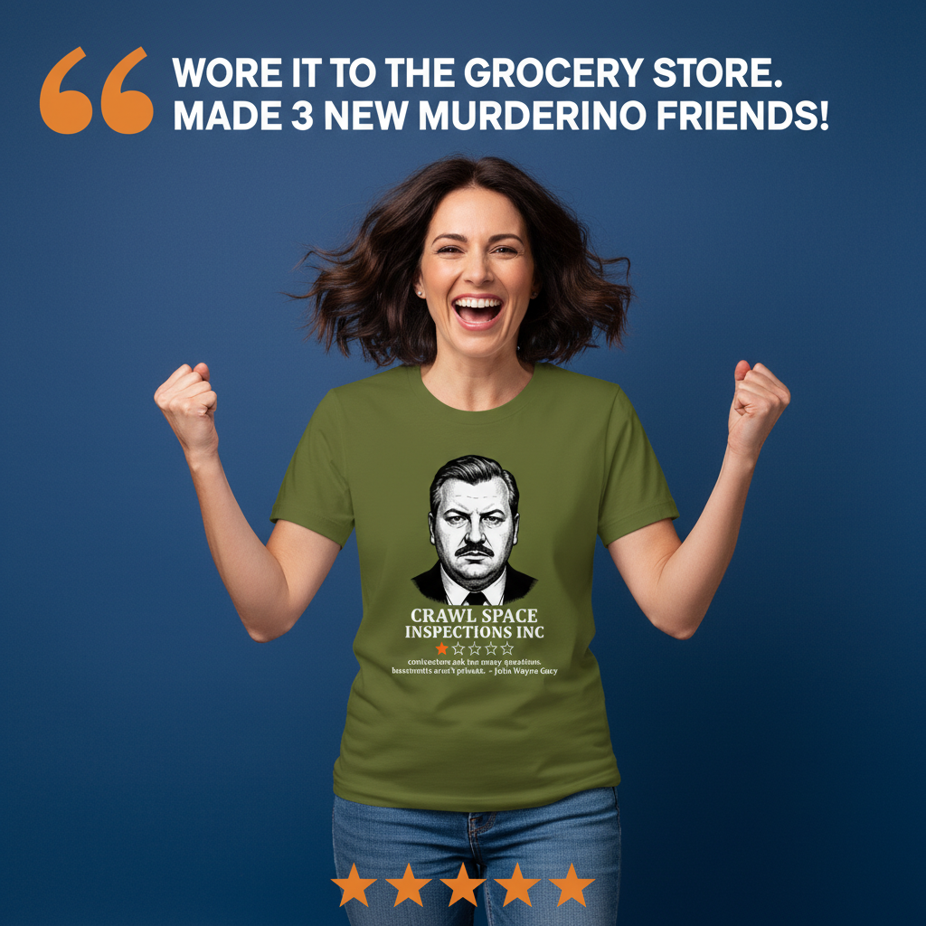 Crawl Space Inspections Review T-Shirt_model_testimonial