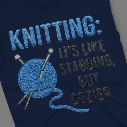 Cozy Stabbing Knitting T-Shirt_extreme_za