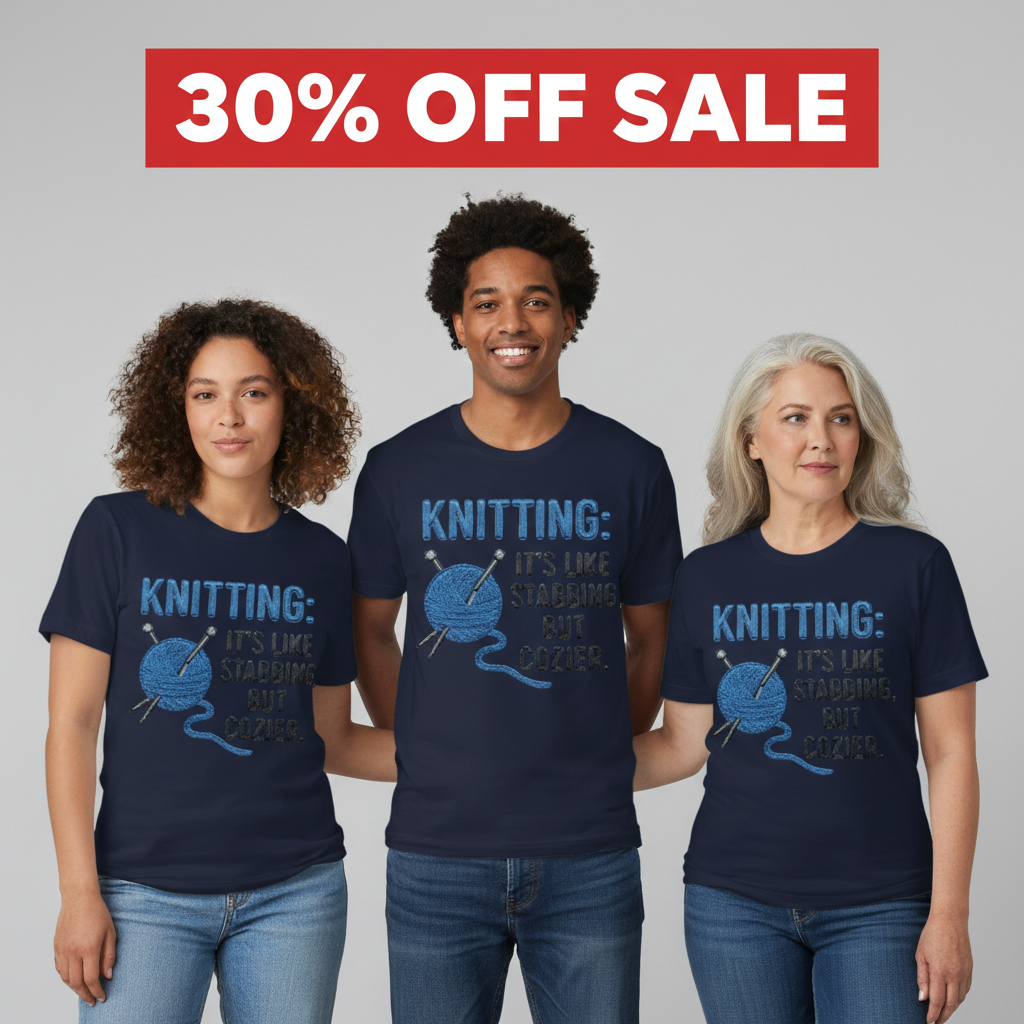 Cozy Stabbing Knitting T-Shirt_3_model