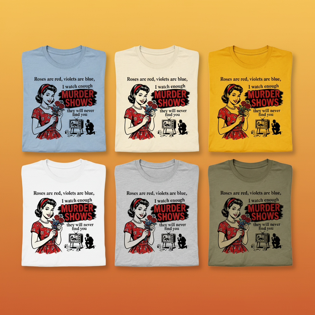 Murder Shows & Roses T-Shirt_6color_grid