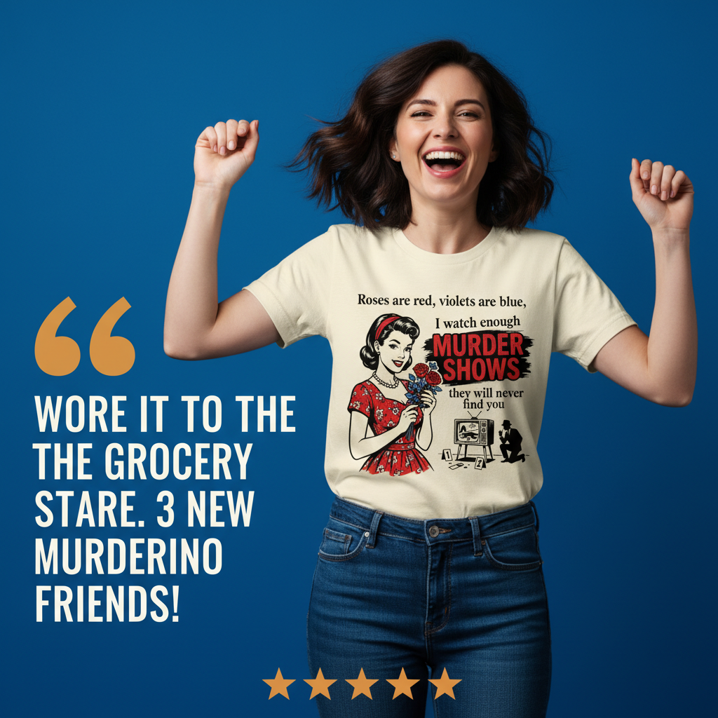 Murder Shows & Roses T-Shirt_model_testimonial