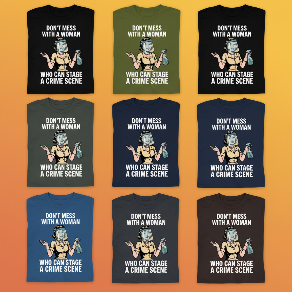 Crime Scene Queen T-Shirt_6color_grid