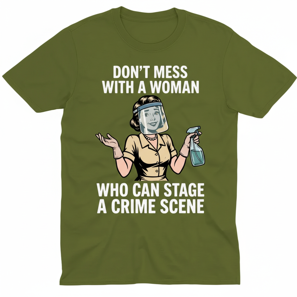 Crime Scene Queen T-Shirt_dual_lifestyle