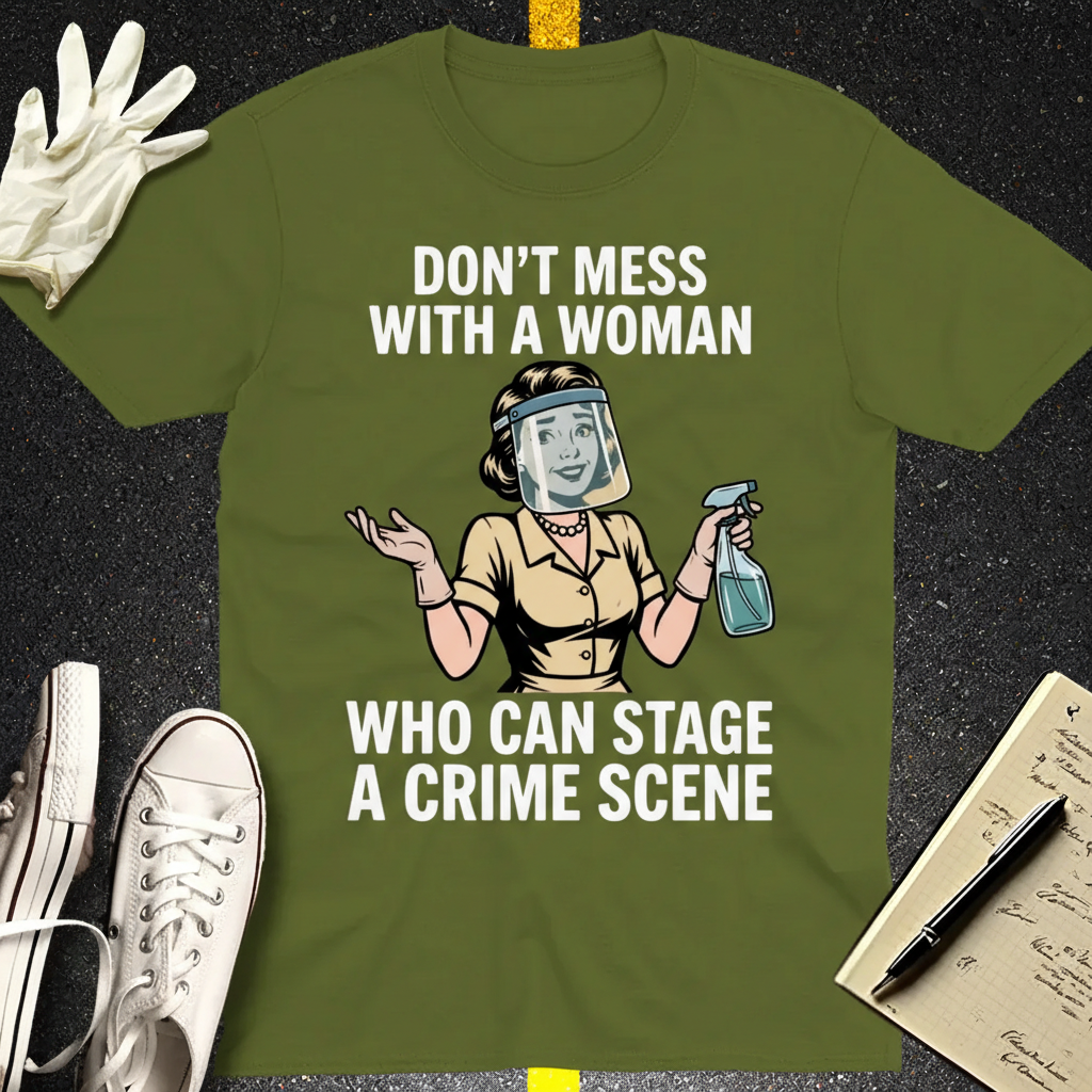 Crime Scene Queen T-Shirt_3_model
