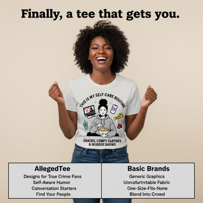 Self-Care & Murder Shows T-Shirt_product_table