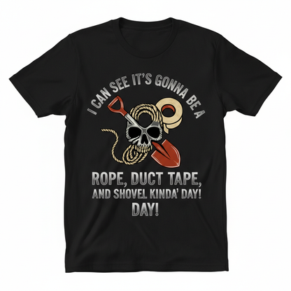 Rope Duct Tape Shovel T-Shirt_3_model