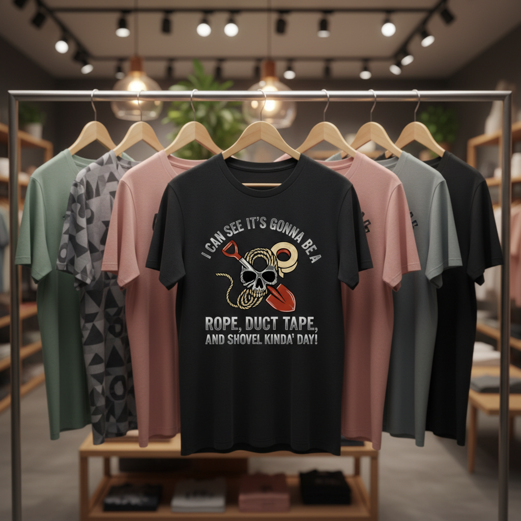 Rope Duct Tape Shovel T-Shirt_boutique_rack