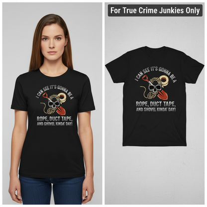 Rope Duct Tape Shovel T-Shirt_model_flat