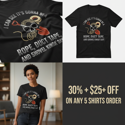 Rope Duct Tape Shovel T-Shirt_4_panel