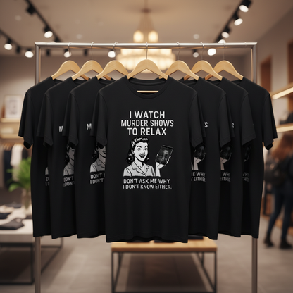 Murder Shows to Relax T-Shirt_boutique_rack