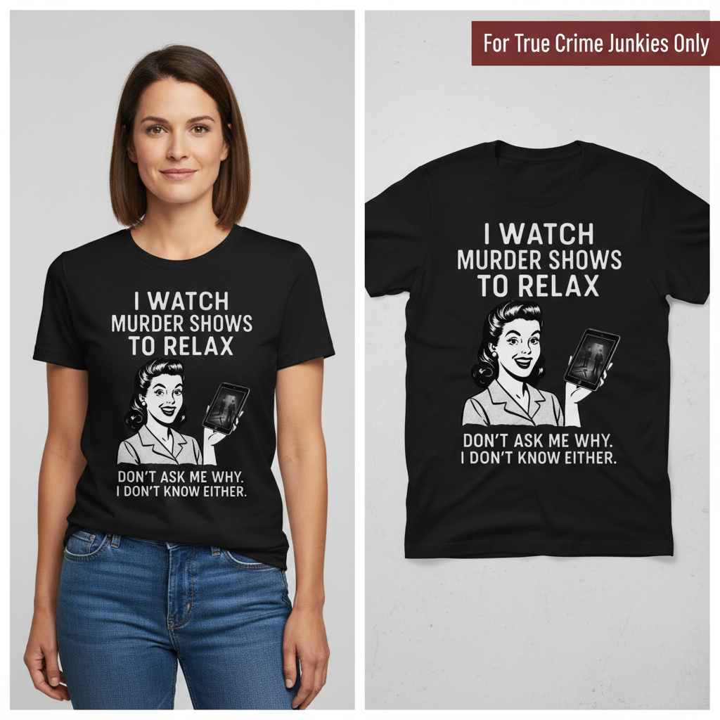 Murder Shows to Relax T-Shirt_model_flat