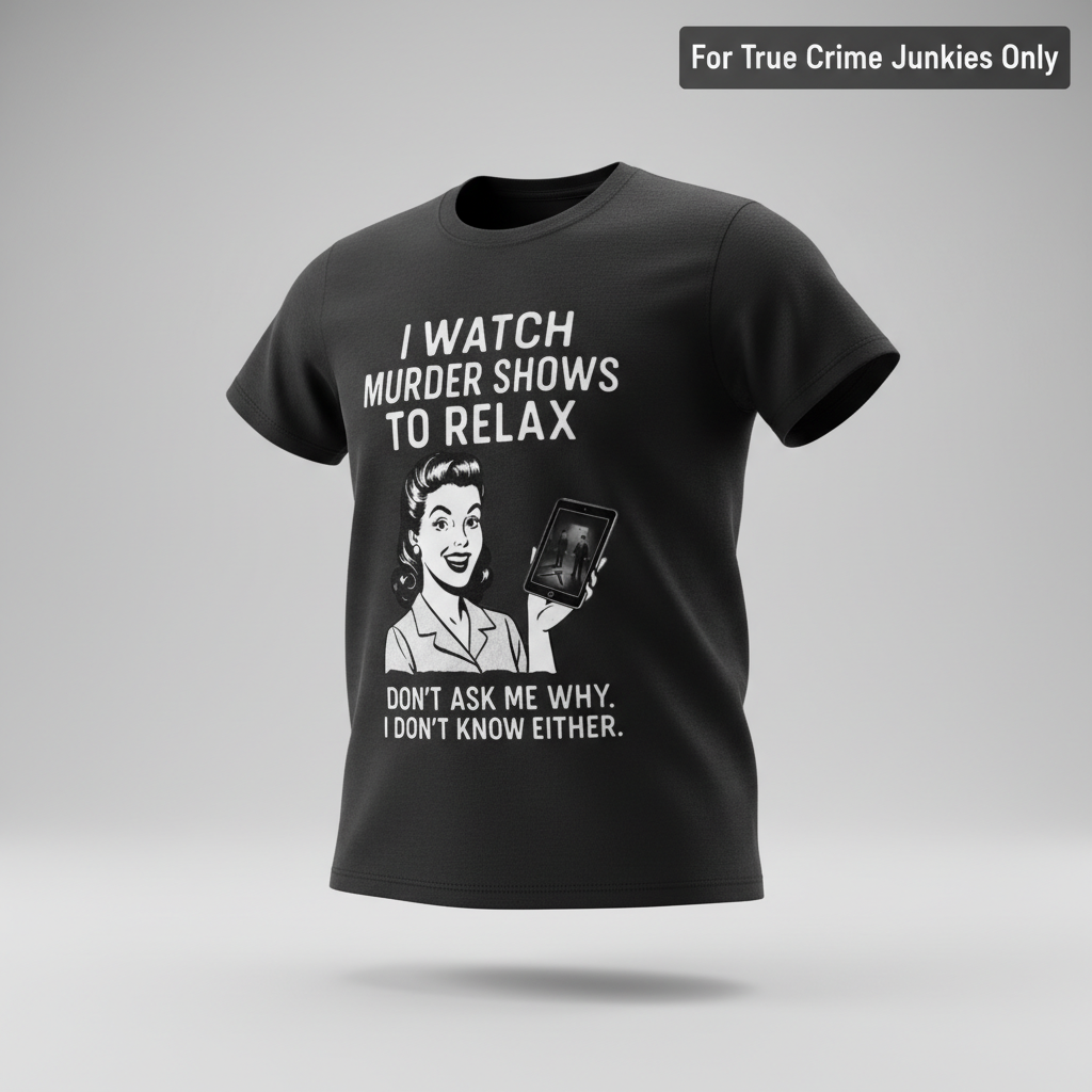 Murder Shows to Relax T-Shirt_3d_float