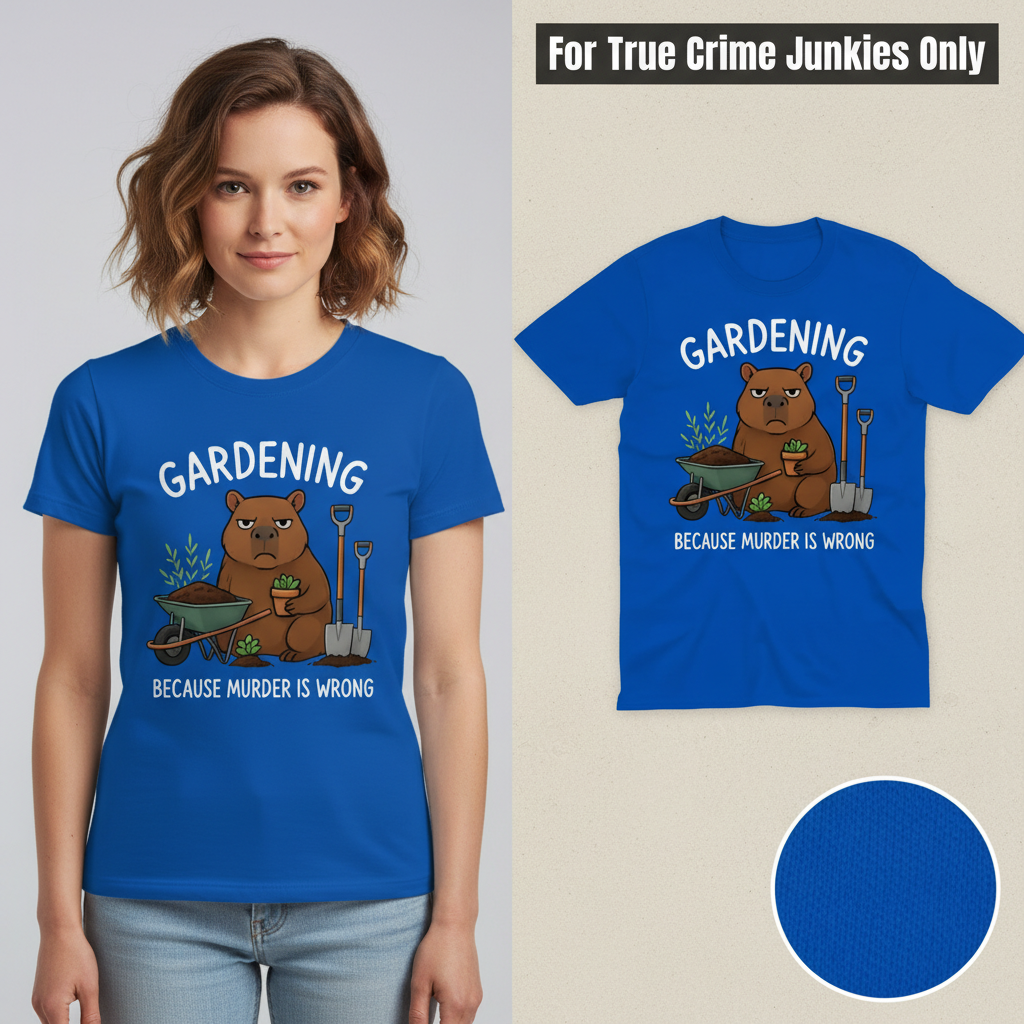 Gardening Bear Justice T-Shirt_model_flat