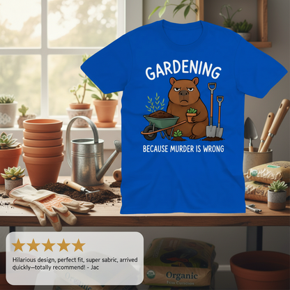 Gardening Bear Justice T-Shirt_review_5star