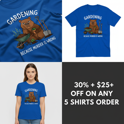 Gardening Bear Justice T-Shirt_4_panel