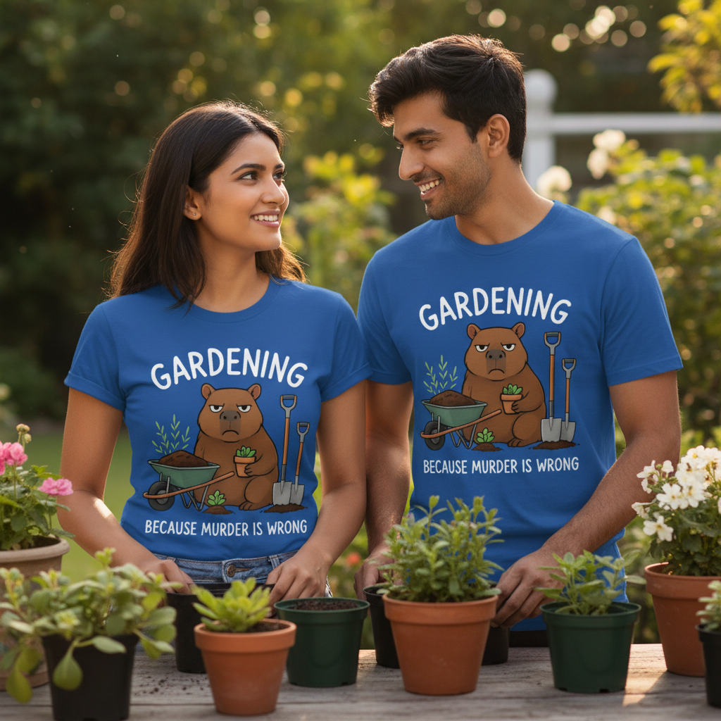 Gardening Bear Justice T-Shirt_dual_lifestyle