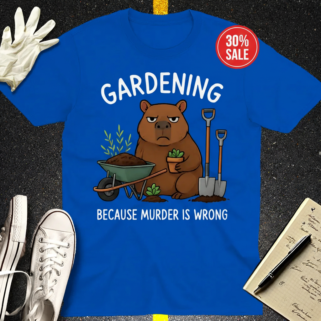 Gardening Bear Justice T-Shirt_3_model