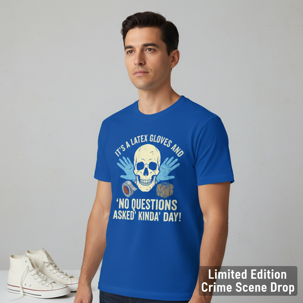 Latex Gloves No Questions Asked T-Shirt__space