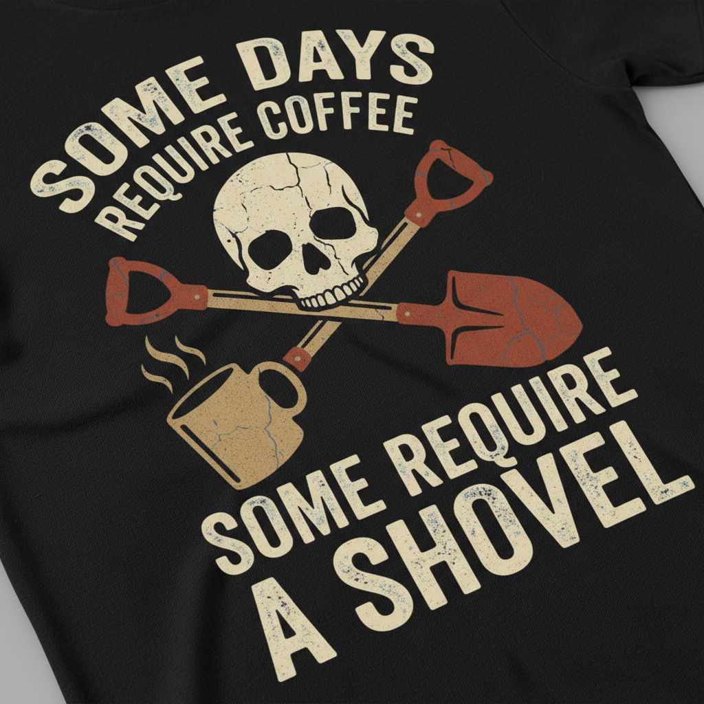 Some Days Require a Shovel T-Shirt__detail