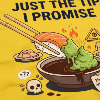 Just the Tip Wasabi Warning T-Shirt__detail