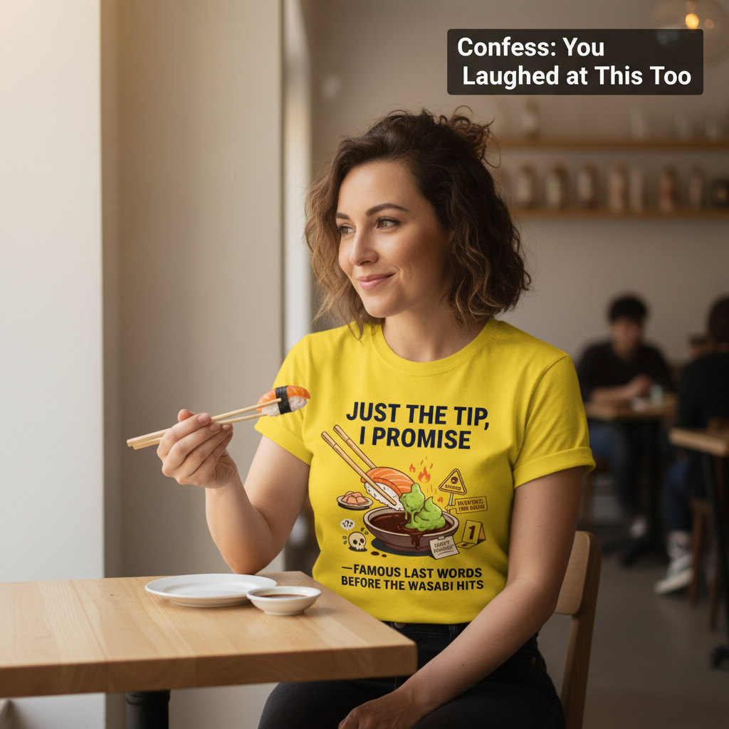 Just the Tip Wasabi Warning T-Shirt__use