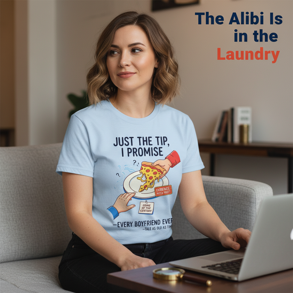 Pizza Theft Crime of the Century T-Shirt__use