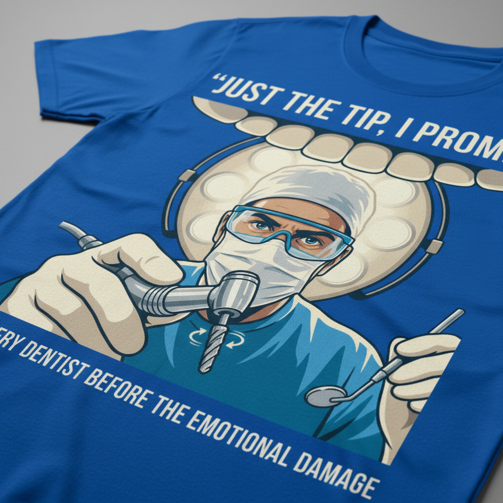 Just the Tip Dentist Humor T-Shirt__detail