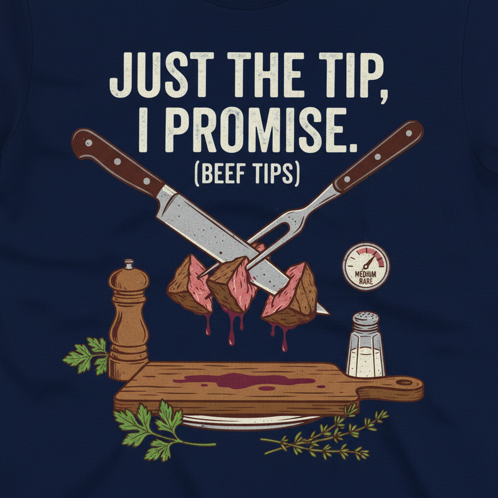 Just the Tip Beef Tips T-Shirt__detail