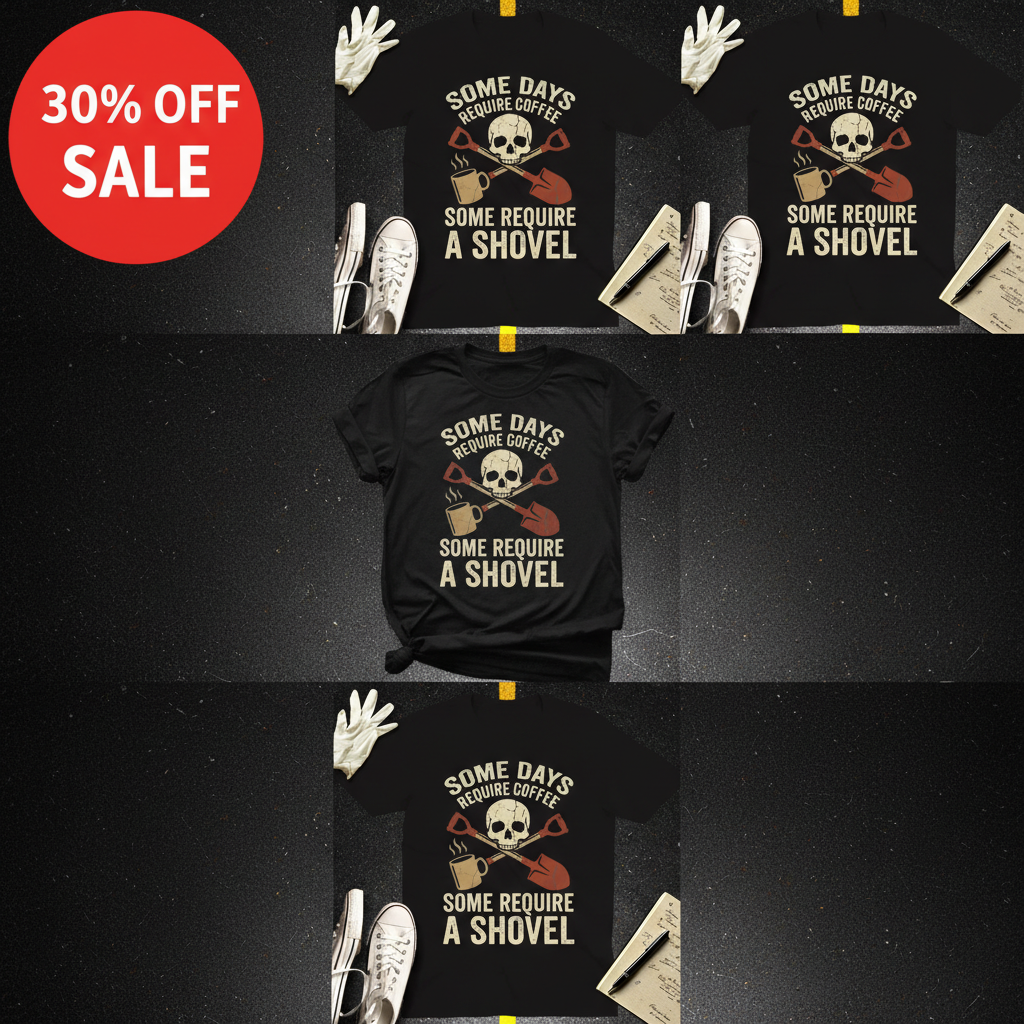 Some Days Require a Shovel T-Shirt_3_model