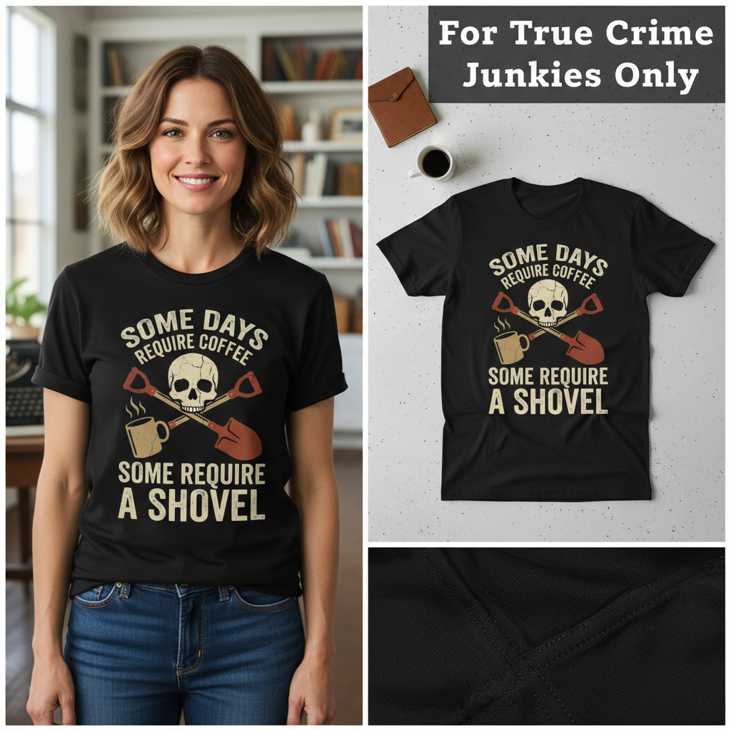 Some Days Require a Shovel T-Shirt_model_flat