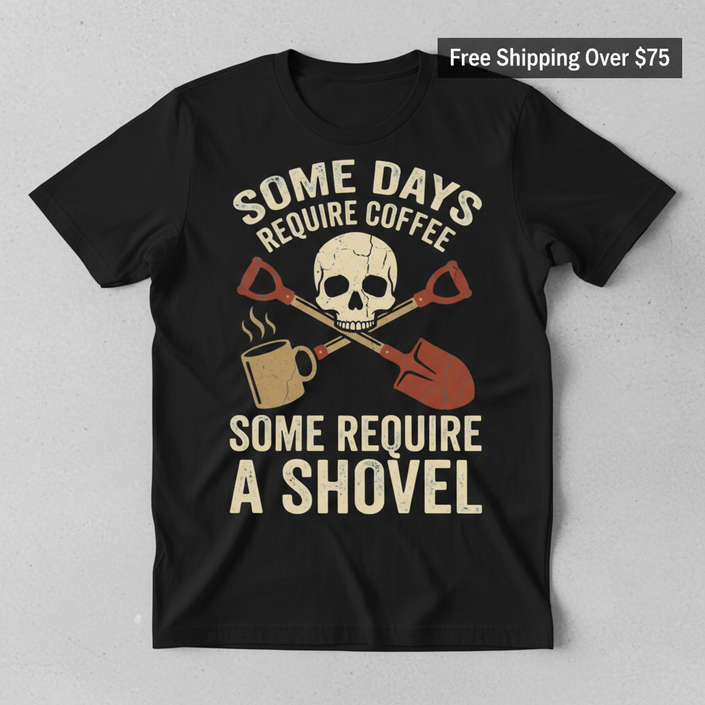 Some Days Require a Shovel T-Shirt_clean