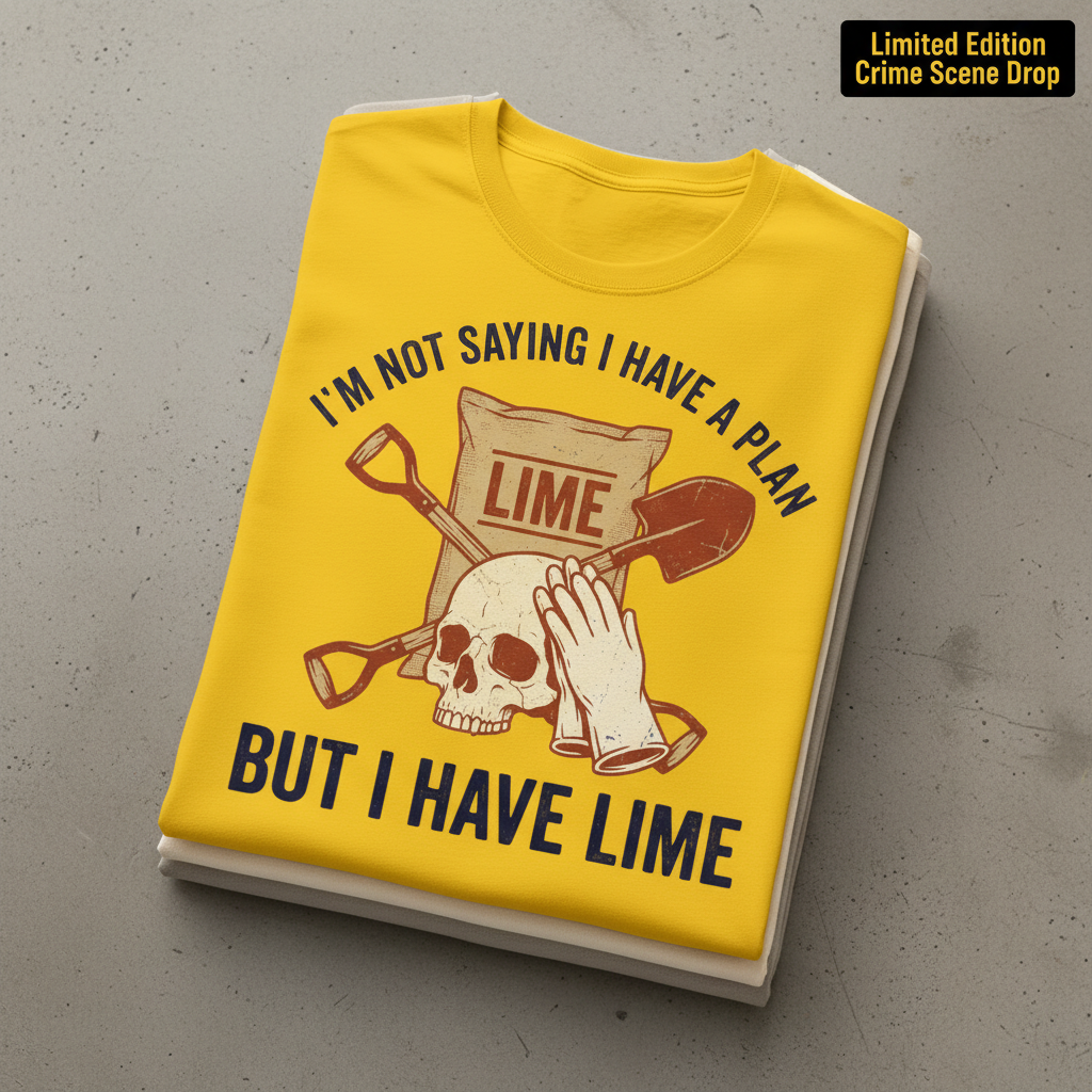 I Have Lime True Crime Humor T-Shirt_stacked_flatlay