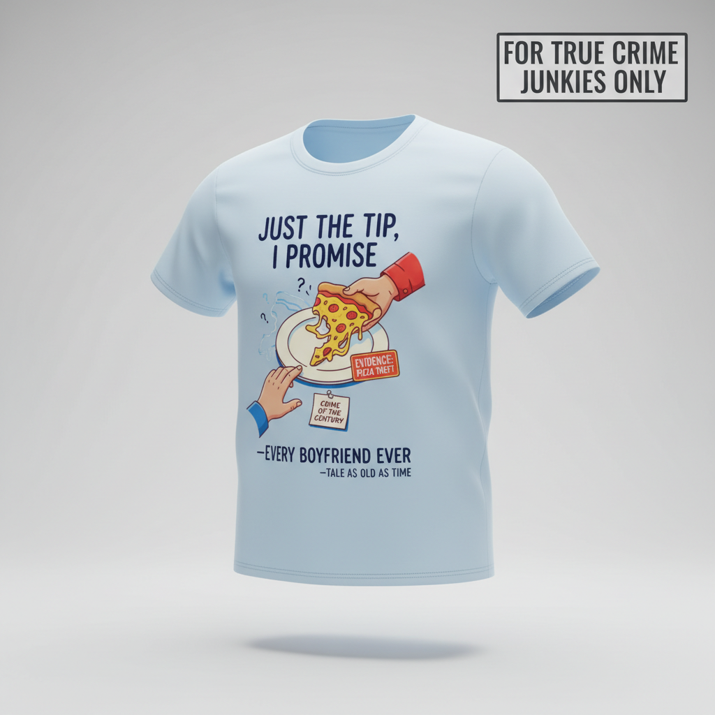 Pizza Theft Crime of the Century T-Shirt_3d_float
