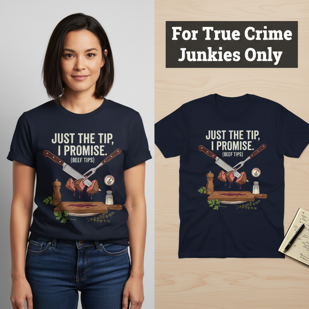 Just the Tip Beef Tips T-Shirt_model_flat